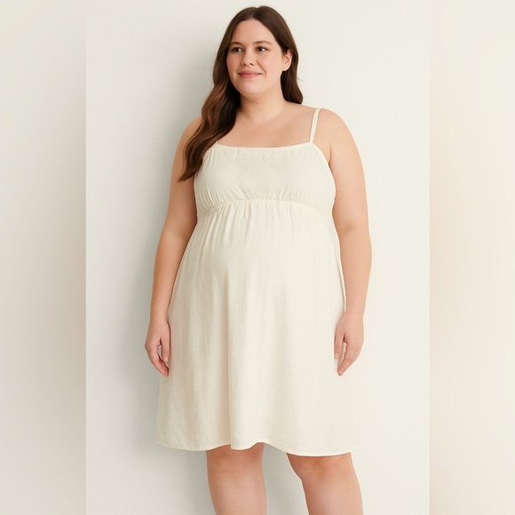 Old Navy Cream Midi Dress - Picture 1 of 8